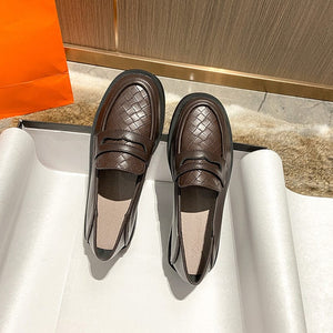 32 33 34 size small leather shoes women British style 2021 new coarse single soft leather large size women's shoes 41-43