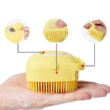 Animals & Pet Supplies 【CJ327】Pet Shampoo Massager Brush  Massage Comb Grooming Scrubber Shower Brush for Bathing Short Hair Pets Soft Silicone Brush