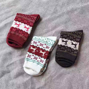 Autumn and winter warm female socks Christmas gold deer rabbit wool socks manufacturers wholesale