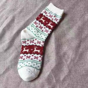 Beige / Free size Autumn and winter warm female socks Christmas gold deer rabbit wool socks manufacturers wholesale