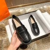BLACK / 41 32 33 34 size small leather shoes women British style 2021 new coarse single soft leather large size women's shoes 41-43