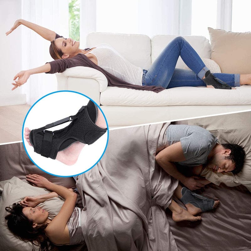 black / Free Size Adjustable Plantar Fasciitis Night Splint Foot Drop Orthosis Stabilizer Brace Support Night Splints Pain Relief