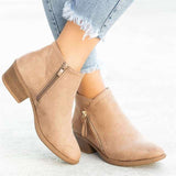 Boots Creamy-white / 2 Women Zipper Ankle Boots