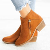 Boots Orange / 2 Women Zipper Ankle Boots