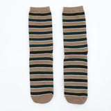 Brown Stripe / 38-45 Christmas stocking trend gold silk pair socks for men and women