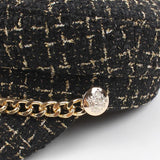 Caps and Hats Fancy Plaid Winter Hat Beret With Chain Accent