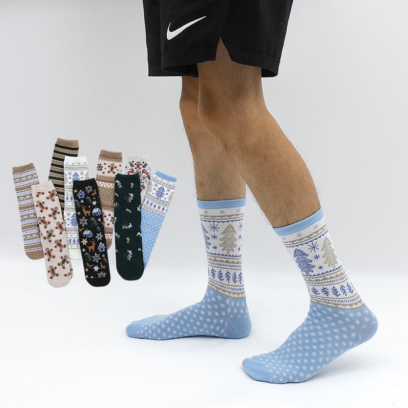 Christmas stocking trend gold silk pair socks for men and women