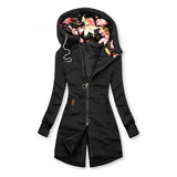Coats Casual Solid Extended Hooded Jacket