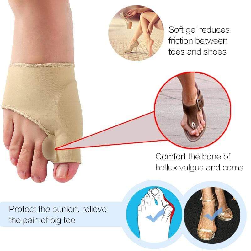 Health Pair Toe Separator Hallux Valgus Bunion Corrector Orthotics Feet Bone Thumb Adjuster Correction Pedicure Sock Straightener