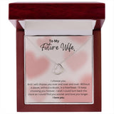 Jewelry 14K White Gold Finish / Luxury Box Delicate Heart Necklace For My Future Wife