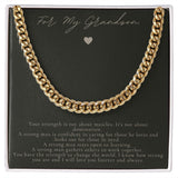 Jewelry 14K Yellow Gold Finish / Standard Box Cuban Link Chain For Grandson - 3