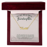 Jewelry 18k Yellow Gold Finish / Luxury Box Custom Name Necklace For My Grandaughter