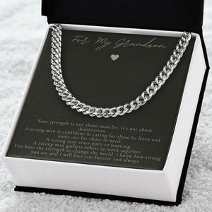 Jewelry Cuban Link Chain For Grandson - 3