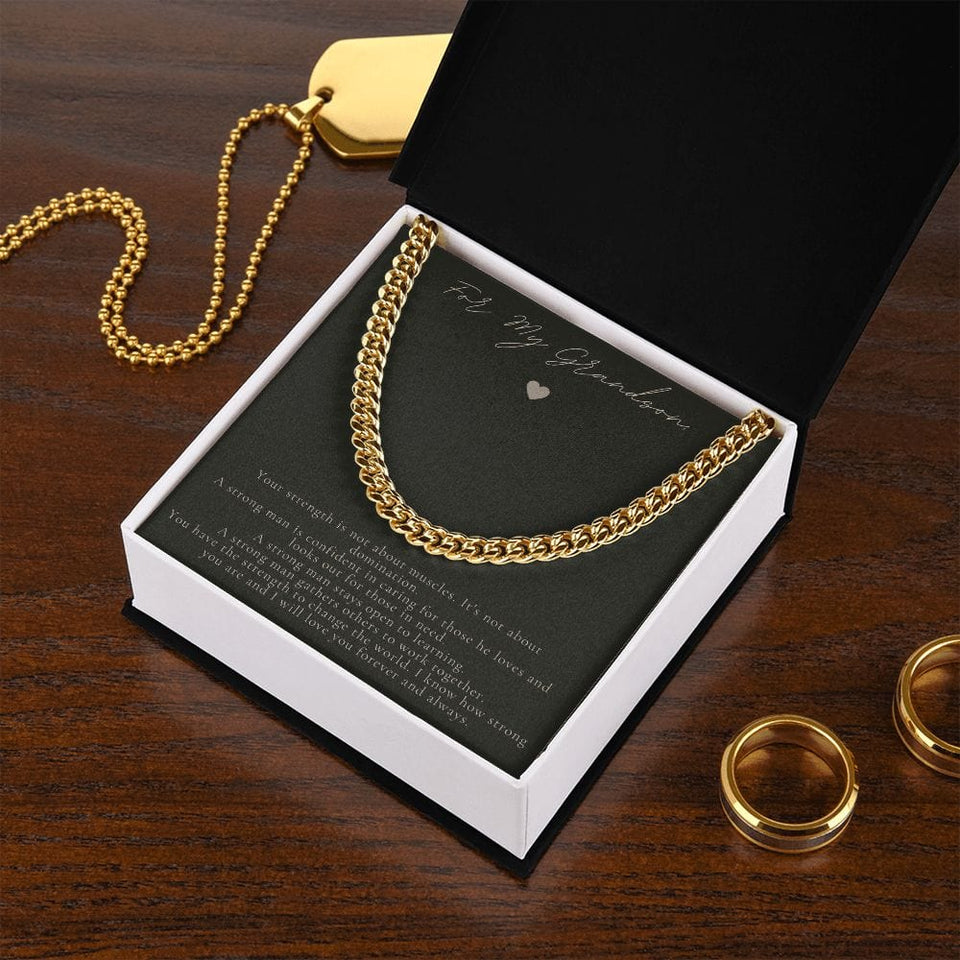 Jewelry Cuban Link Chain For Grandson - 3
