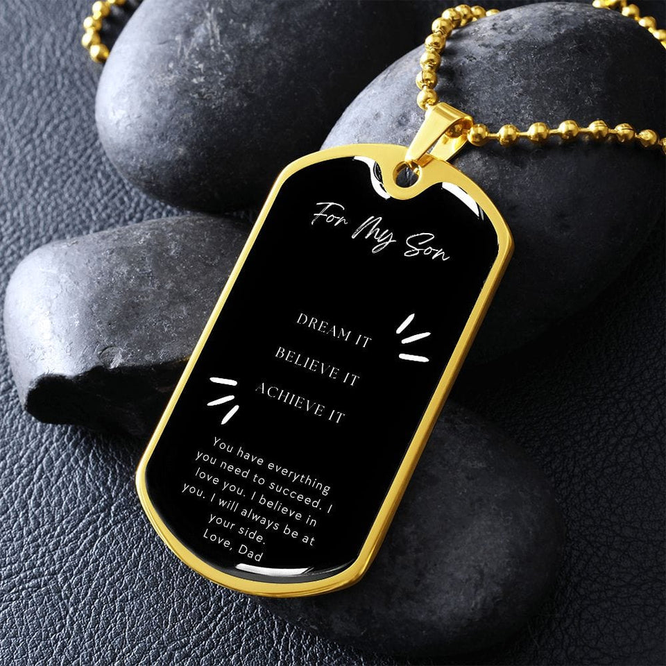 Jewelry Dog Tag For My Son