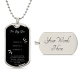 Jewelry Military Chain (Silver) / Yes Dog Tag For My Son