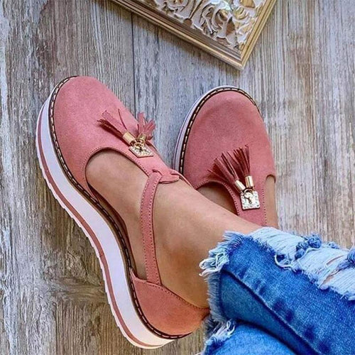 Loafers Pink / 2 Women's Casual Tassel Shoes