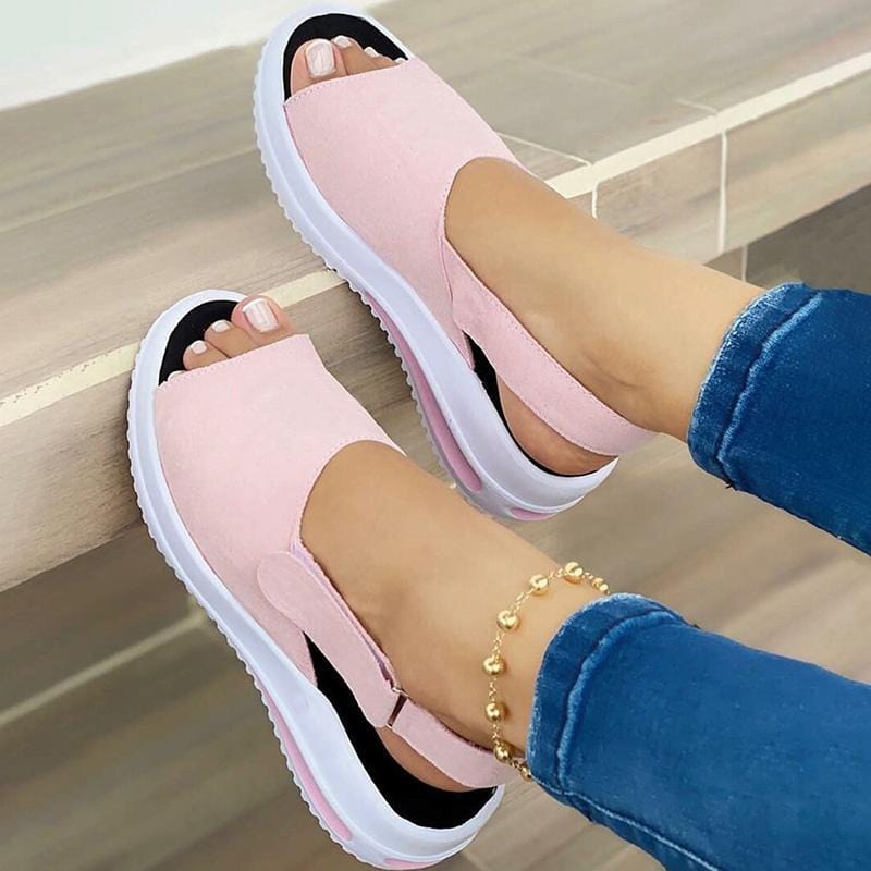 Sandals Pink / 2 Women's Comfy Sports Knit fashionable comfortable sandals