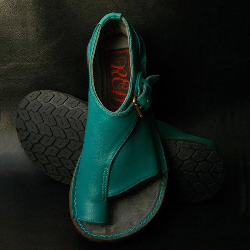 Sandals Teal / UK 2.5 /EU 35 Women Buckle Shandals