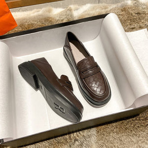 Shoes brown / 40 Women British style 2021 new coarse single soft leather