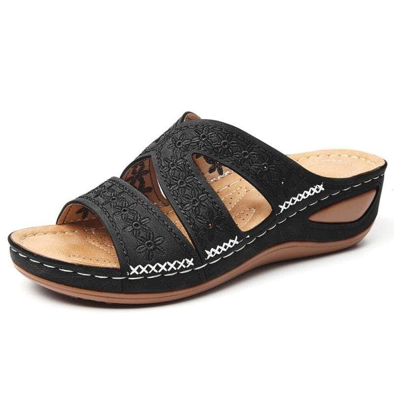 Slippers BLACK / 2.5 Women Premium Orthopedic Thick Platform Large Size Slipper Sandals