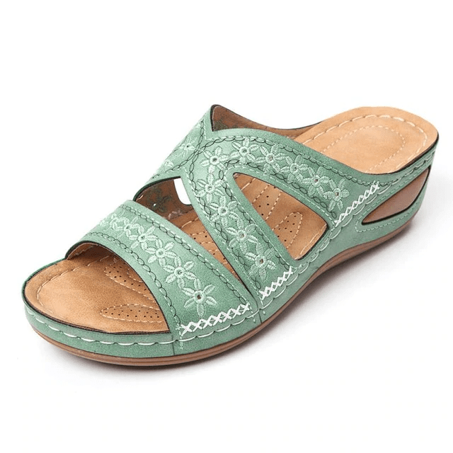 Slippers GREEN / 2.5 Women Premium Orthopedic Thick Platform Large Size Slipper Sandals
