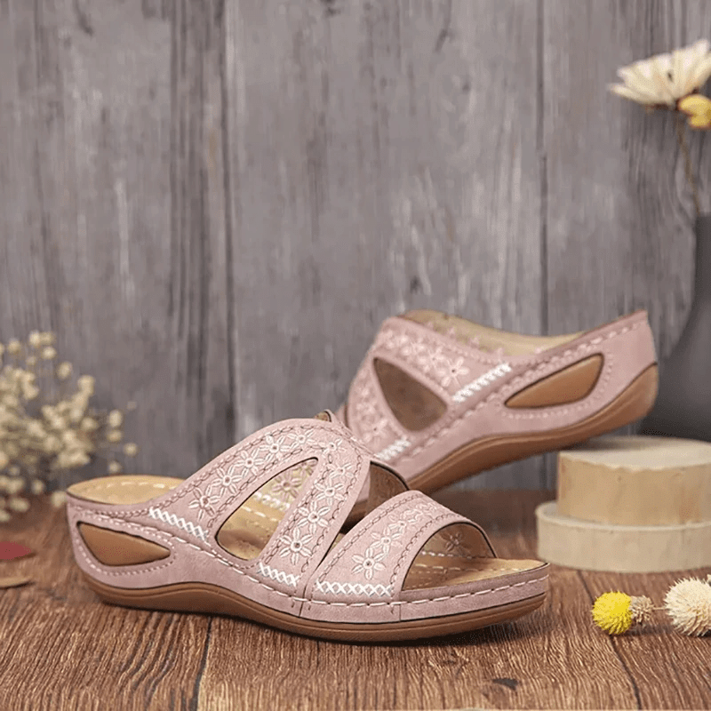 Slippers PINK / 2.5 Women Premium Orthopedic Thick Platform Large Size Slipper Sandals