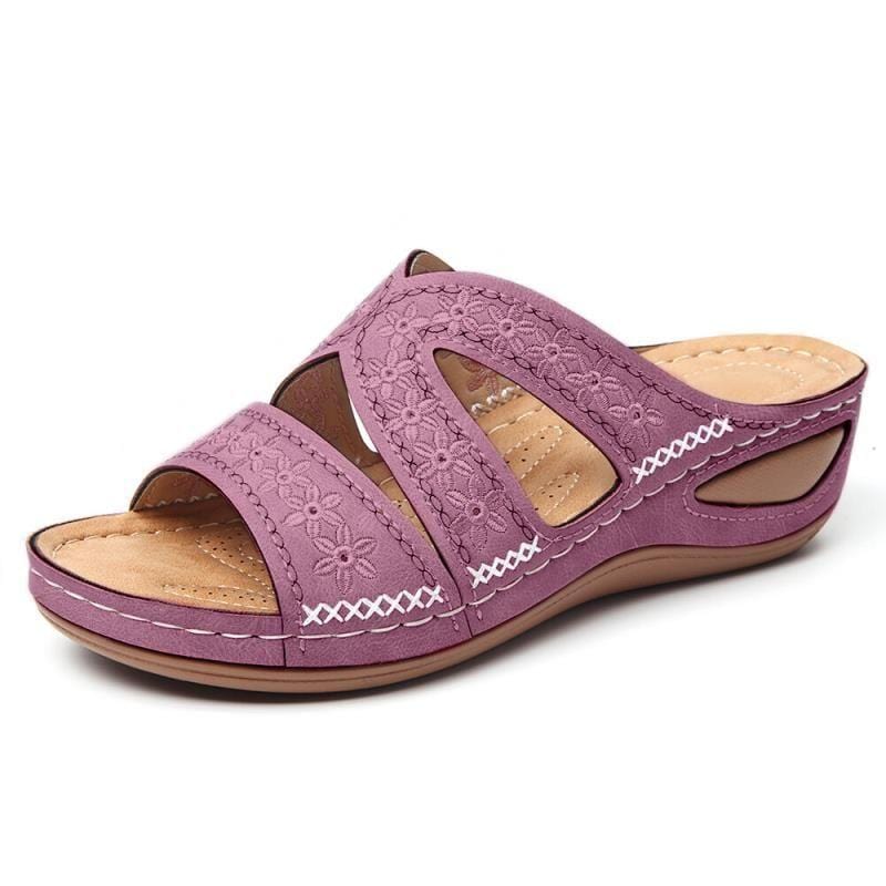 Slippers PURPLE / 2.5 Women Premium Orthopedic Thick Platform Large Size Slipper Sandals