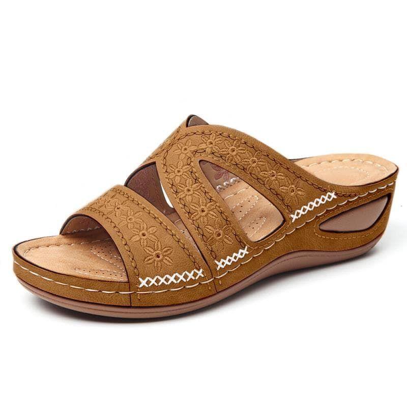 Slippers YELLOW / 2.5 Women Premium Orthopedic Thick Platform Large Size Slipper Sandals