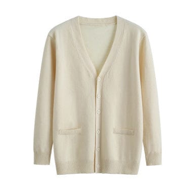 white / XXXL V-neck simple sweater