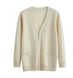 white / XXXL V-neck simple sweater